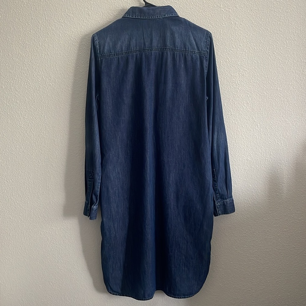 White House Black Market Dress Chambray Women Size 8 - Picture 6 of 11